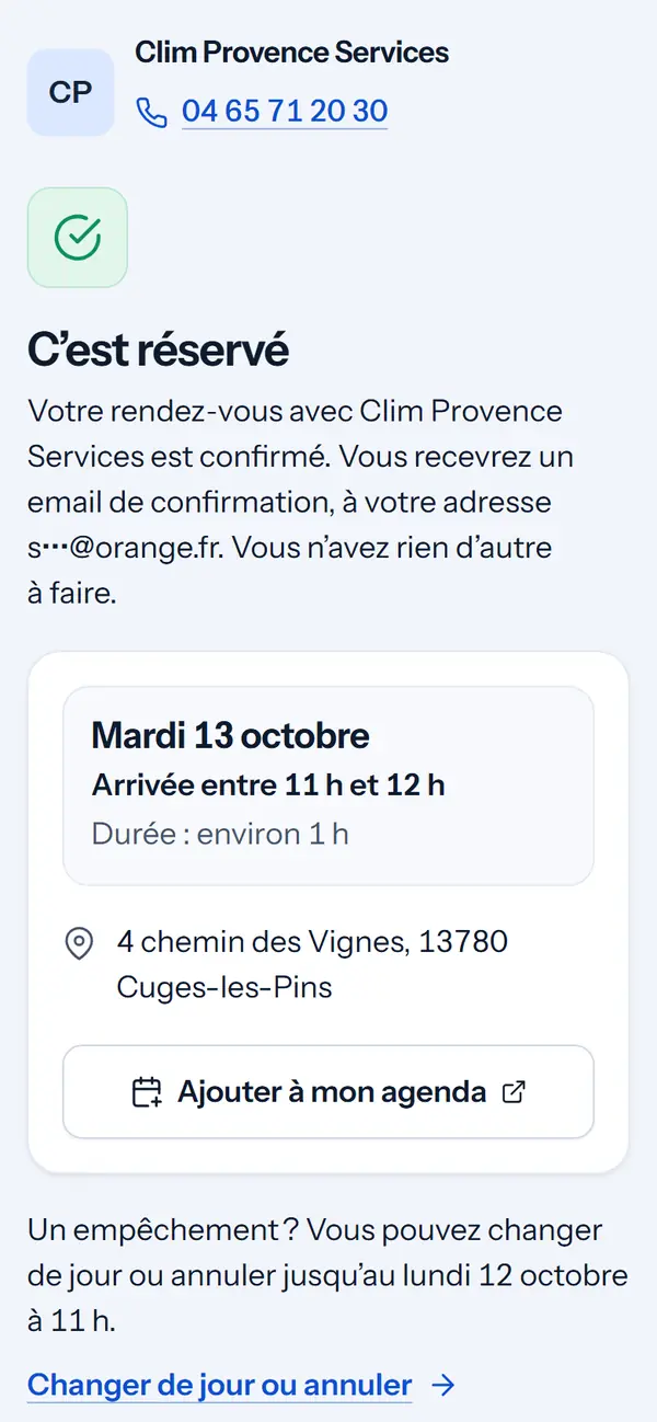 «&nbsp;C’est réservé&nbsp;»&nbsp;: le rendez-vous de Mme Roux, mardi 13 octobre entre 11&nbsp;h et 12&nbsp;h.